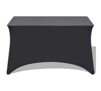 vidaXL Housse de table extensible 2 pièces 120 x 60,5 x 74 cm Anthracite