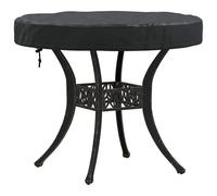 vidaXL Housse de Table Extérieure 82 x 82 x 10 cm Tissu Oxford 600D, Housse de Table d'extérieur, Ronde, Moderne, résistante à l'eau, Protection UV, Durable, Accessoire Noir
