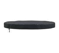 vidaXL Housse de Table Extérieure Noir 92 x 92 x 10 cm Tissu 600D, Housse de Table Ronde Moderne pour Jardin, Protection Étanche, Résistante aux UV, Décor Extérieur