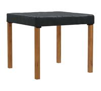 vidaXL Housse de Table Uni Noir 102 x 102 x 15 cm Tissu, Housse Élégante pour Jardin et Terrasse, Tissu Imperméable Noir, Protège Table pour Repas Intérieur et Extérieur, Facile à Entre