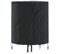 vidaXL Housse de Table Uni Noir 62 x 62 x 70 cm Tissu, Housse de Table Moderne, Ronde et imperméable, pour extérieur, Facile à Entretenir, Noire, Jardin et terrasse