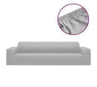 Vidaxl Housse Extensible De Canapã© 4 Places Gris Jersey De Polyester