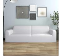 vidaXL Housse extensible de canapé 2 places Blanc Jersey de polyester 332950
