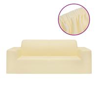 Vidaxl Housse Extensible De Canapé 2 Places Crème Jersey De Polyester