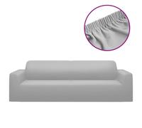 Vidaxl Housse Extensible De Canapé 2 Places Gris Jersey De Polyester