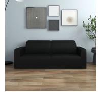 vidaXL Housse extensible de canapé 2 places Noir Jersey de polyester 332933