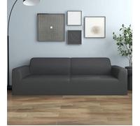 vidaXL Housse extensible de canapé 3 places Jersey polyester Anthracite