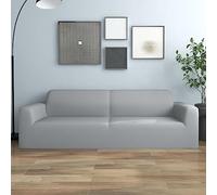 vidaXL Housse extensible de canapé 2 places Gris Jersey de polyester 332942