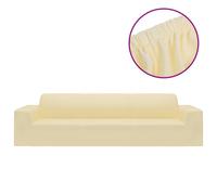 Vidaxl Housse Extensible De Canapé 4 Places Crème Jersey De Polyester