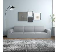 vidaXL – Housse extensible pour canapé 4 places – Jersey polyester – Gris