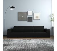 vidaXL Housse extensible de canapé 4 places Noir Jersey de polyester 332935