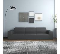 Vidaxl Housse Extensible Canapã© 4places Anthracite Jersey De Polyester