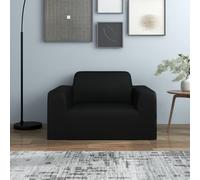 vidaXL Housse extensible de Canapé Noir Jersey de polyester