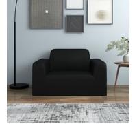 vidaXL Housse extensible de canapé Noir Jersey de polyester 332932
