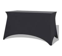 vidaXL Housse extensible de table 2 pièces 183 x 76 x 74 cm Anthracite Anthracite G
