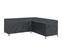 vidaXL Housse pour Meubles Noir 220 x 220 x 80 cm Tissu Oxford 600D, Housse de Meubles Moderne pour Jardin et terrasse, L-Shaped, résistante, imperméable, protège du Soleil et des Saisons