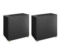 vidaXL Housses de balancelle 2 pcs 8 œillets 125x90x135/165 cm PE 3155381 Noir G