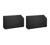 Vidaxl Housses De Banc De Jardin 2 Pcs 12 ?illets 210x70x70/88 Cm Pe