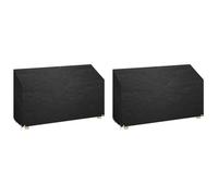 vidaXL Housses de banc de jardin 2 pcs 12 œillets 210x70x70-88 cm PE 3155392