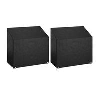 Vidaxl Housses De Banc De Jardin 2 Pcs 8 ?illets 130x70x70/88 Cm Pe