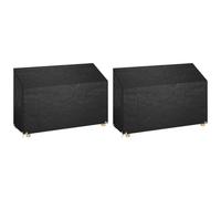 Vidaxl Housses De Banc De Jardin 2 Pcs 8 ?illets 190x70x70/88 Cm Pe