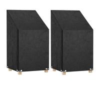 Vidaxl Housses De Chaise De Jardin 2 Pcs 8 ?illets 65x65x80/120 Cm Pe