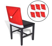 VIDAXL Housses de dossier de chaise 6 pcs Bonnet de Père Noël
