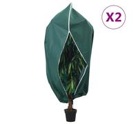 vidaXL Housses de protection pour plantes avec fermeture éclair 2 pcs