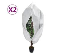vidaXL Housses de protection pour plantes avec fermeture éclair 2 pcs 364866