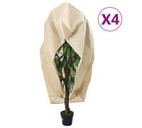 vidaXL Housses de protection pour plantes avec fermeture éclair 4 pcs
