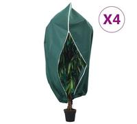 vidaXL Housses de protection pour plantes avec fermeture éclair 4 pcs