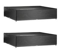 Vidaxl Housses De Salon De Jardin 2 Pcs 16 ?illets 240x240x55 Cm Carré