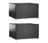 vidaXL Housses de Salon de Jardin 2 pcs 8 œillets 125x125x75 cm carré, Housse de mobilier d'extérieur, Housse d'ensemble de Patio, Housse de Protection pour mobilier de Jardin