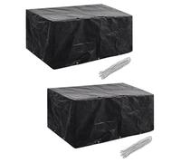 Vidaxl Housses De Salon De Jardin 2 Pcs Rotin 10 ?Illets 240 X 140 Cm Multicolore
