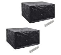 vidaXL Housses de salon de jardin 2 pcs en rotin 8 œillets 172x113 cm