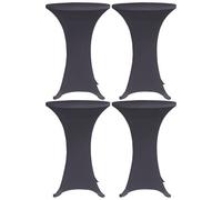 Vidaxl Housses De Table Extensible 4 Pcs 60 Cm Anthracite