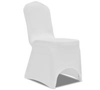 Housses de chaise - - Blanc - 24 pcs - Lavable à 40 °C - Elastique et durable