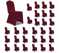 vidaXL Housses élastiques de chaise Bordeaux 30 pcs 3051646