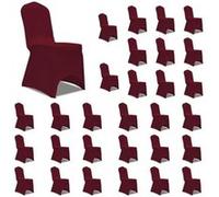 vidaXL Housses élastiques de chaise Bordeaux 30 pcs 3051646 Rouge G
