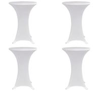 vidaXL Housses élastiques de table Ø 60 cm Blanc 4 pcs