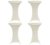 vidaXL Housses élastiques de table Ø 70 cm Crème 4 pcs
