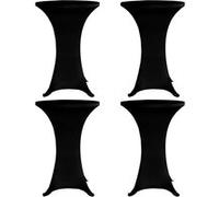 vidaXL Housses élastiques de table Ø 70 cm Noir 4 pcs Noir G