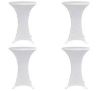 vidaXL Housses élastiques de table Ø 80 cm Blanc 4 pcs
