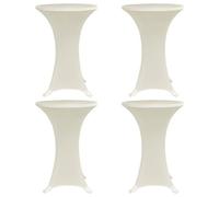 Vidaxl Housses Élastiques De Table Ø 80 Cm Crème 4 Pcs