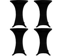 Vidaxl Housses Élastiques De Table Ø 60 Cm Noir 4 Pcs Noir