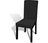 vidaXL Housses extensibles de chaise 6 pcs Noir
