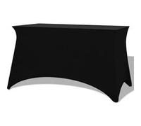 Housses extensibles pour table 2 pièces 120 x 60,5 x 74 cm Noir