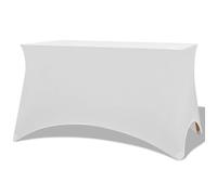 vidaXL Housses extensibles pour table 2 pièces 120x60,5x74 cm Blanc 132033