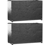 vidaXL Housses salon de jardin 2pcs 8œillets 170x94x70cm rectangulaire 3155346 Gris G