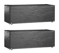 Vidaxl Housses Salon De Jardin 2pcs 8¿Illets 192x82x65cm Rectangulaire